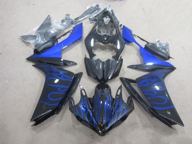 Best 2007-2008 Black Blue Flame Yamaha YZF R1 Motorcycle Fairing UK
