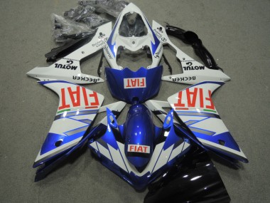 Best 2007-2008 Blue White Red Fiat Yamaha YZF R1 Motorcycle Replacement Fairings UK