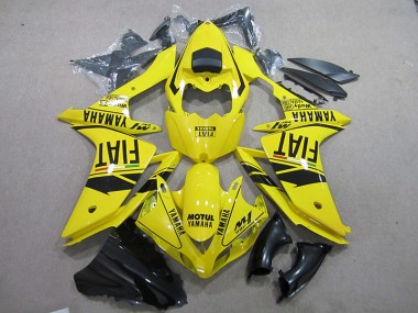 Best 2007-2008 Yellow Black Motul Fiat Yamaha YZF R1 Motorcycle Fairing UK