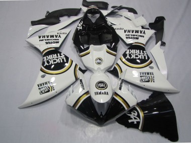 Best 2009-2011 Black White Lucky Strike Yamaha YZF R1 Motorcycle Fairings Kits UK