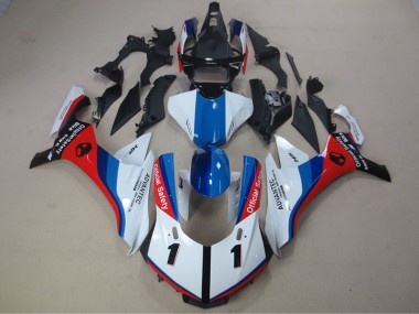 Best 2015-2019 White Blue Red Advantec Yamaha YZF R1 Motorcycle Fairing UK
