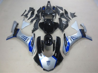 Best 2015-2019 Silver Black Blue Monster Yamaha YZF R1 Motorcycle Fairing Kits UK