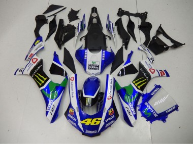 Best 2015-2019 Blue Blue White ENEOS Movistar 46 Yamaha YZF R1 Motor Bike Fairings UK