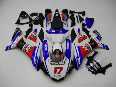 Best 2015-2019 Blue Red KGN 17 Yamaha YZF R1 Replacement Motorcycle Fairings UK