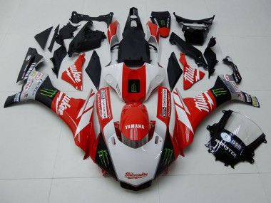 Best 2015-2019 Red White Monster Yamaha YZF R1 Moto Fairings UK