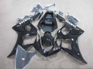 Best 2003-2005 Black White Decal Yamaha YZF R6 Motorcycle Fairings Kit UK