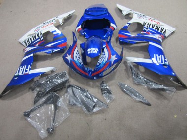 Best 2003-2005 Blue White Motul Fiat Yamaha YZF R6 Motorcylce Fairings UK