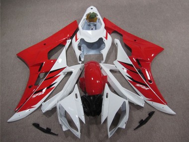 Best 2006-2007 Red White Yamaha YZF R6 Motorcycle Replacement Fairings UK
